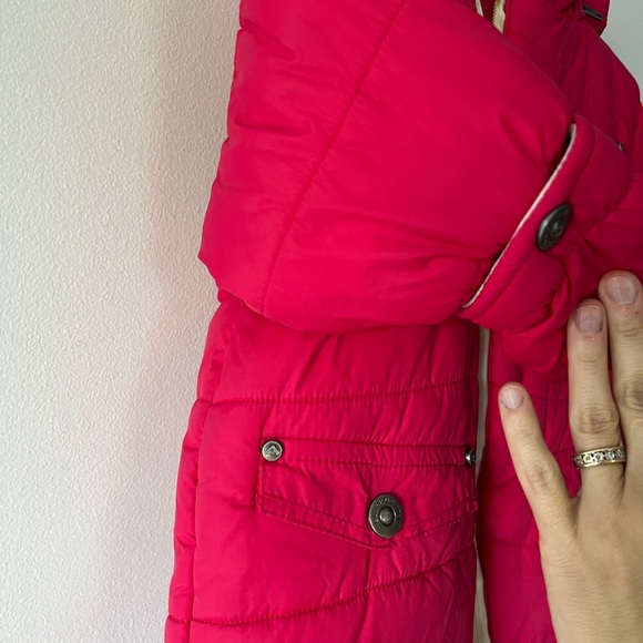 Red baby Snowsuit with Removable Mittens and Slippers - Picture 7 of 8